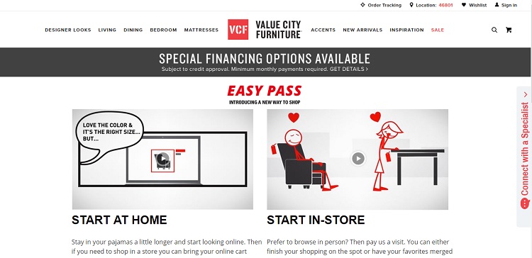 Value city on sale shop online